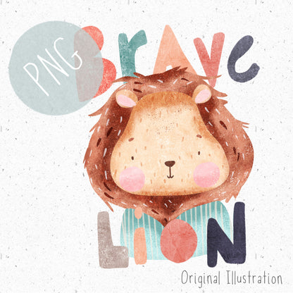 Brave Lion PNG