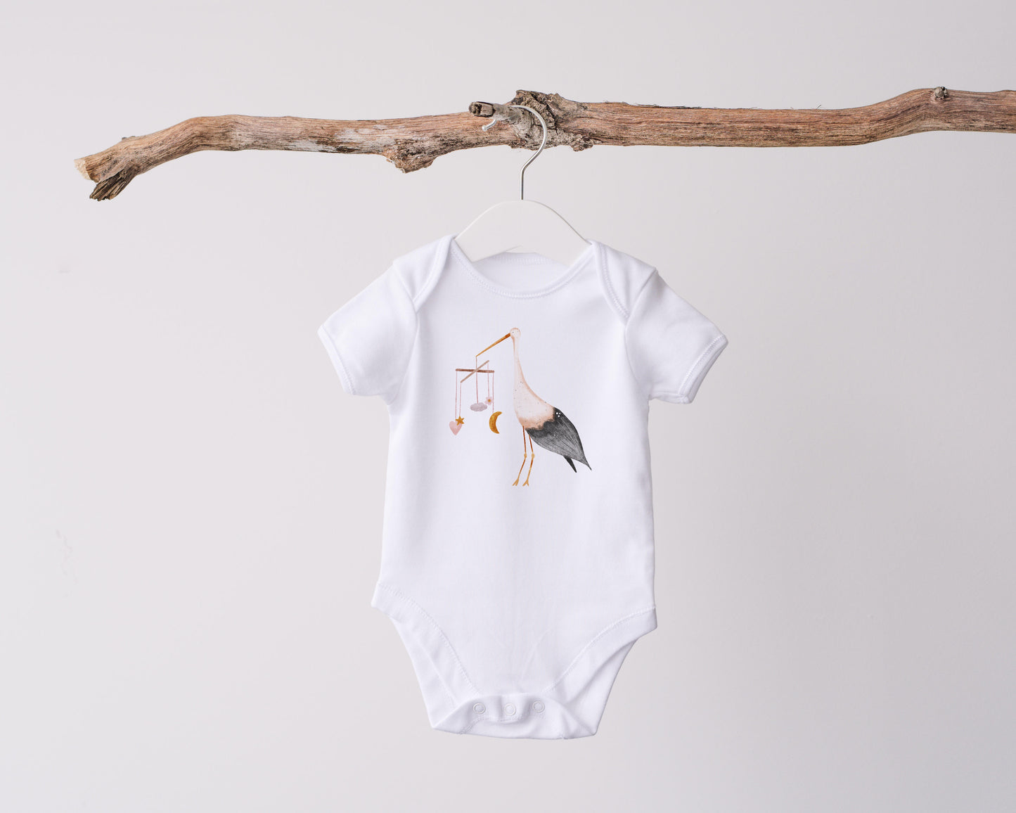 Baby Girl Stork PNG Set