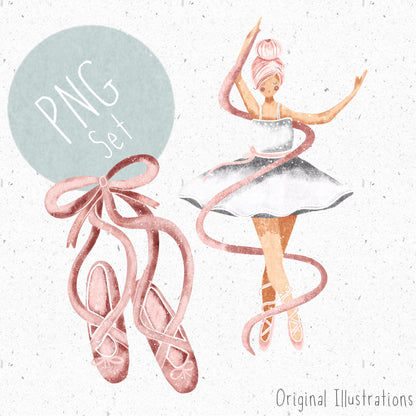 Ballet Girl PNG Set