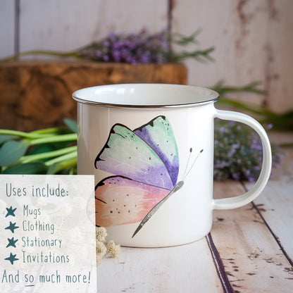 Pastel Butterflies PNG Set