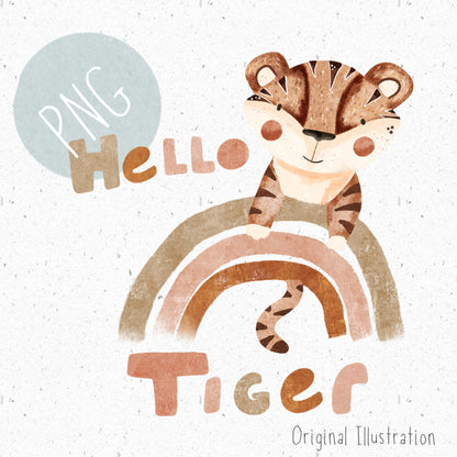 Hello Tiger PNG