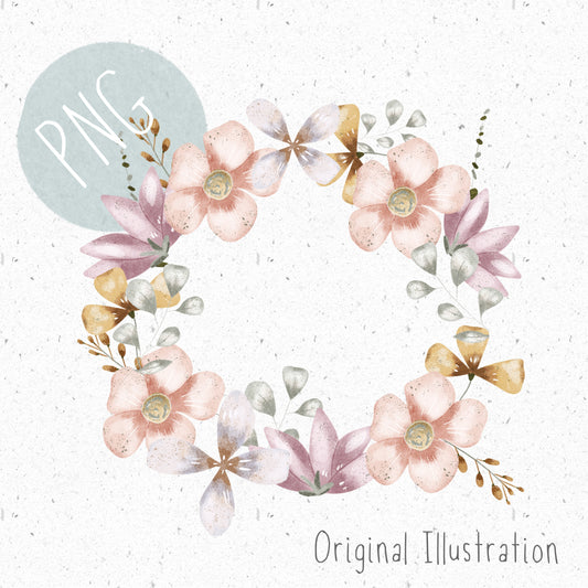 Wildflower Wreath PNG