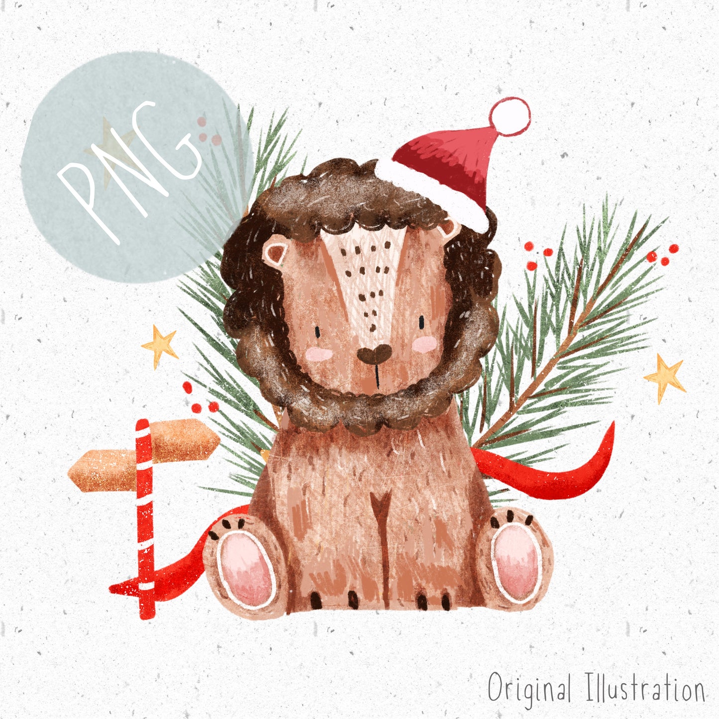 Festive Lion PNG