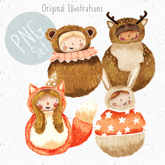 Woodland Bobbles PNG Set