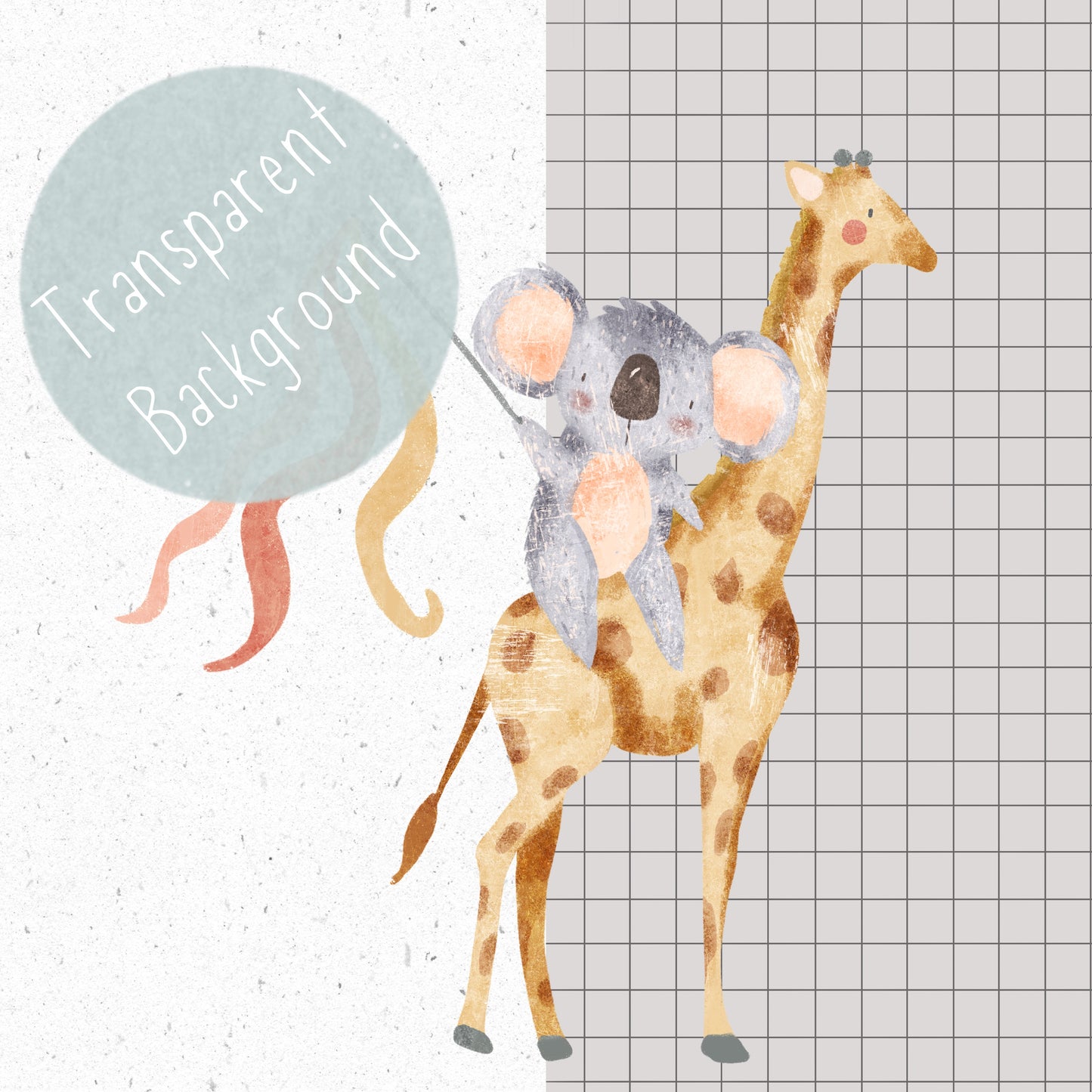 Giraffe & Koala PNG