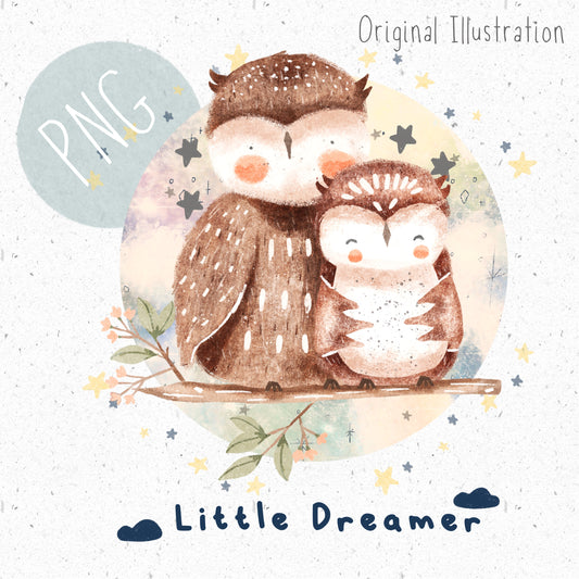 Little Dreamer Owls PNG