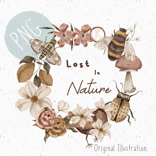 Lost in Nature Wreath PNG