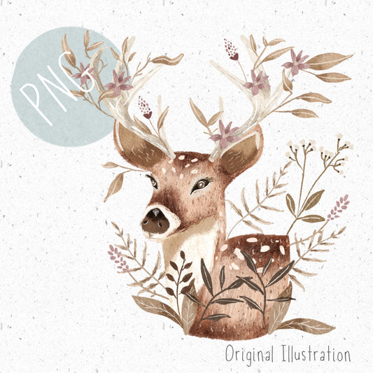 Whimsical Stag PNG