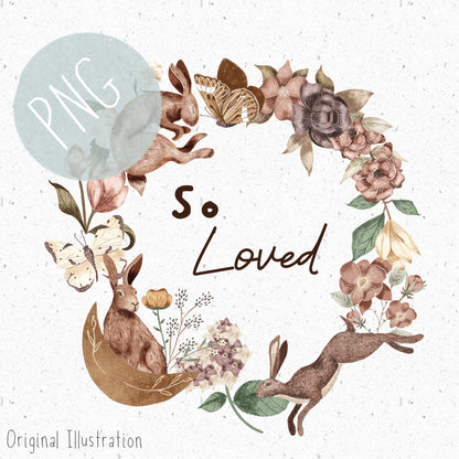 So Loved Wreath PNG