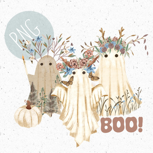 Floral Ghost PNG