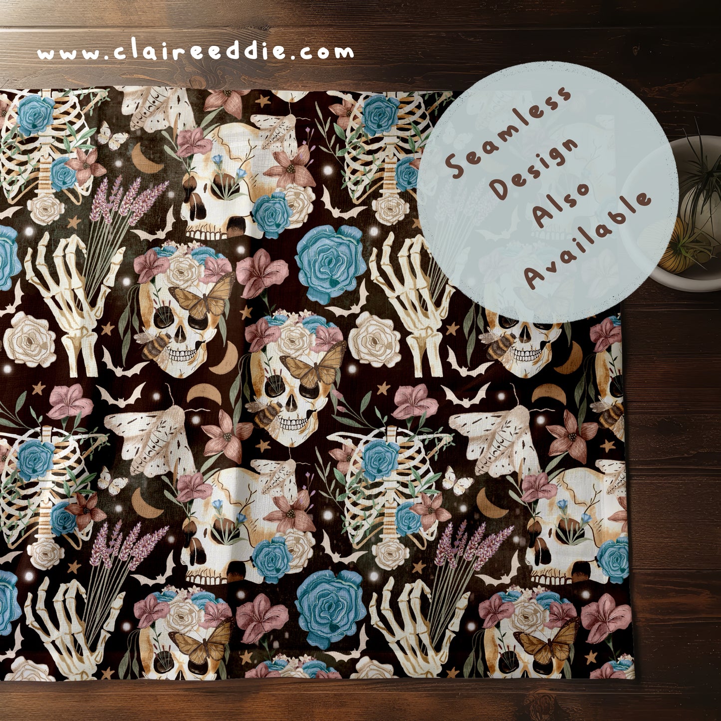 Floral Skeleton PNG Set