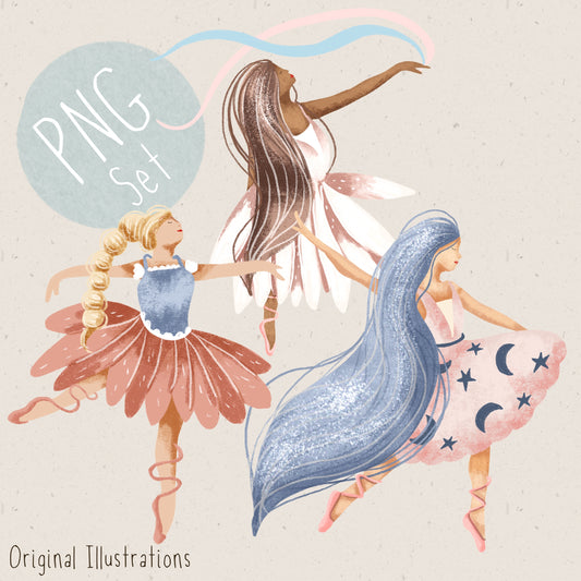 Ballet Trio PNG Set