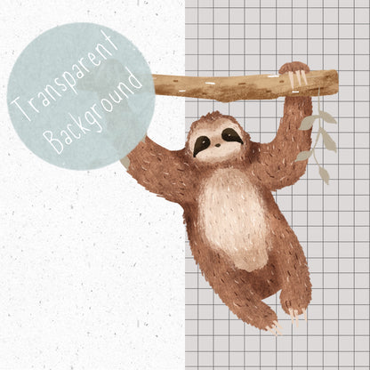 Sloth PNG Set