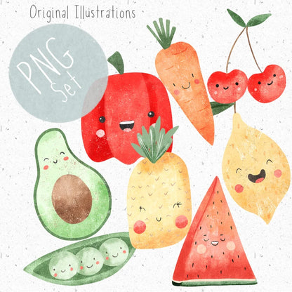 Fruit & Veg PNG Set