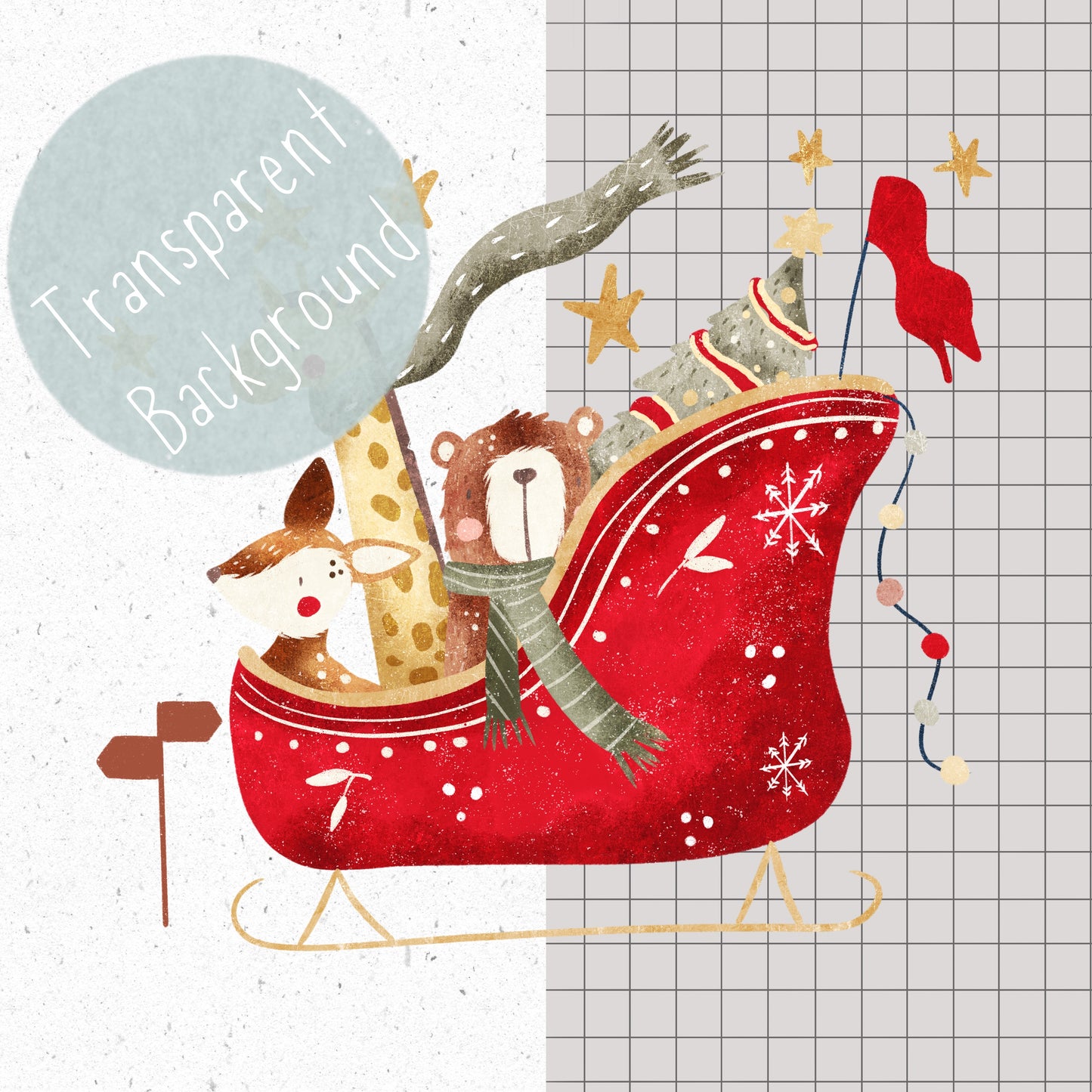 Christmas Sleigh PNG