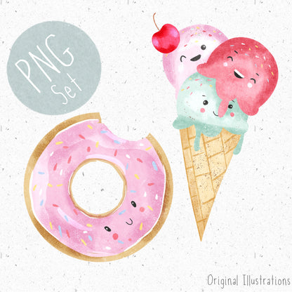 Dessert PNG set