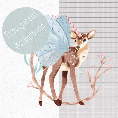 Magical Deer PNG Set