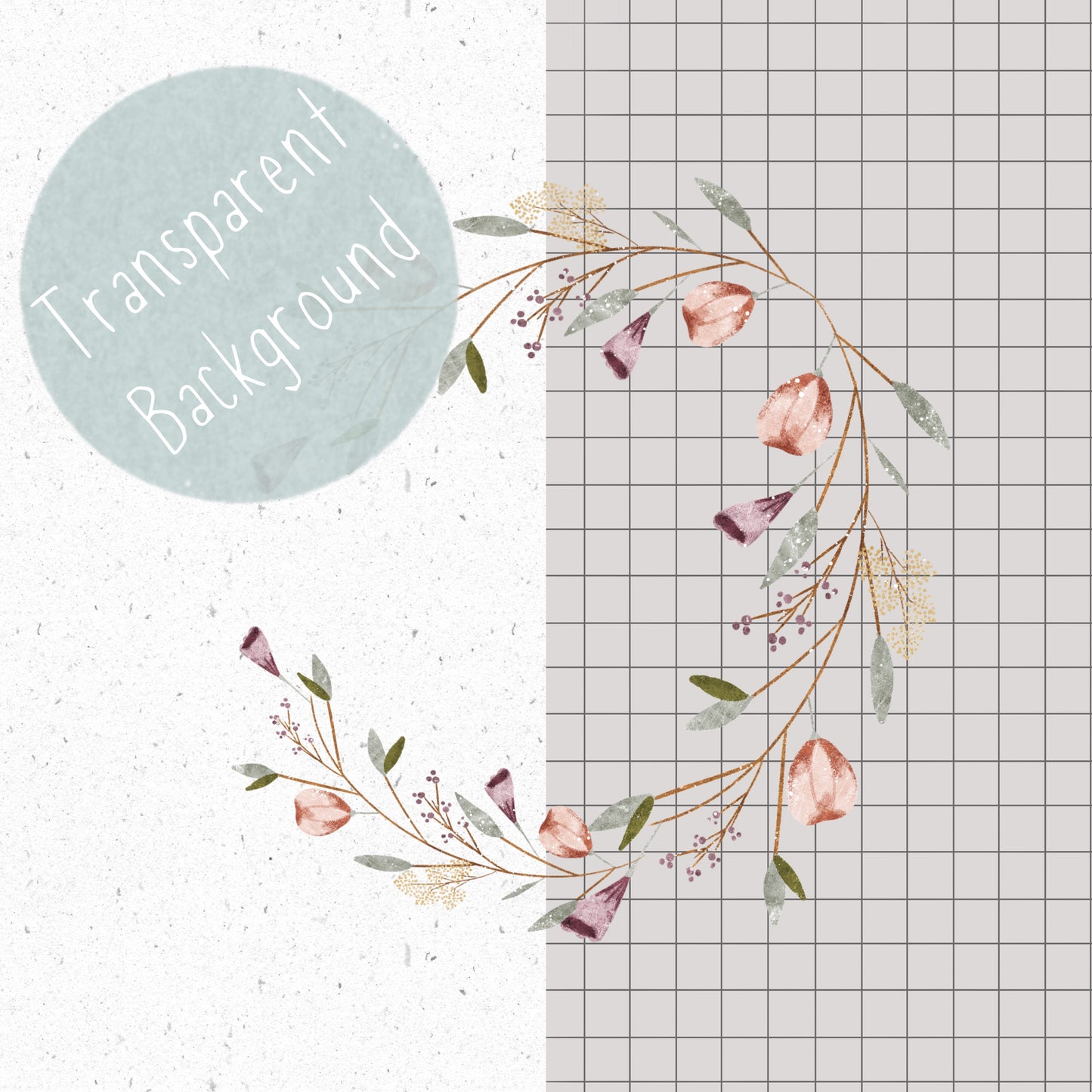 Woodland Wreaths PNG Set