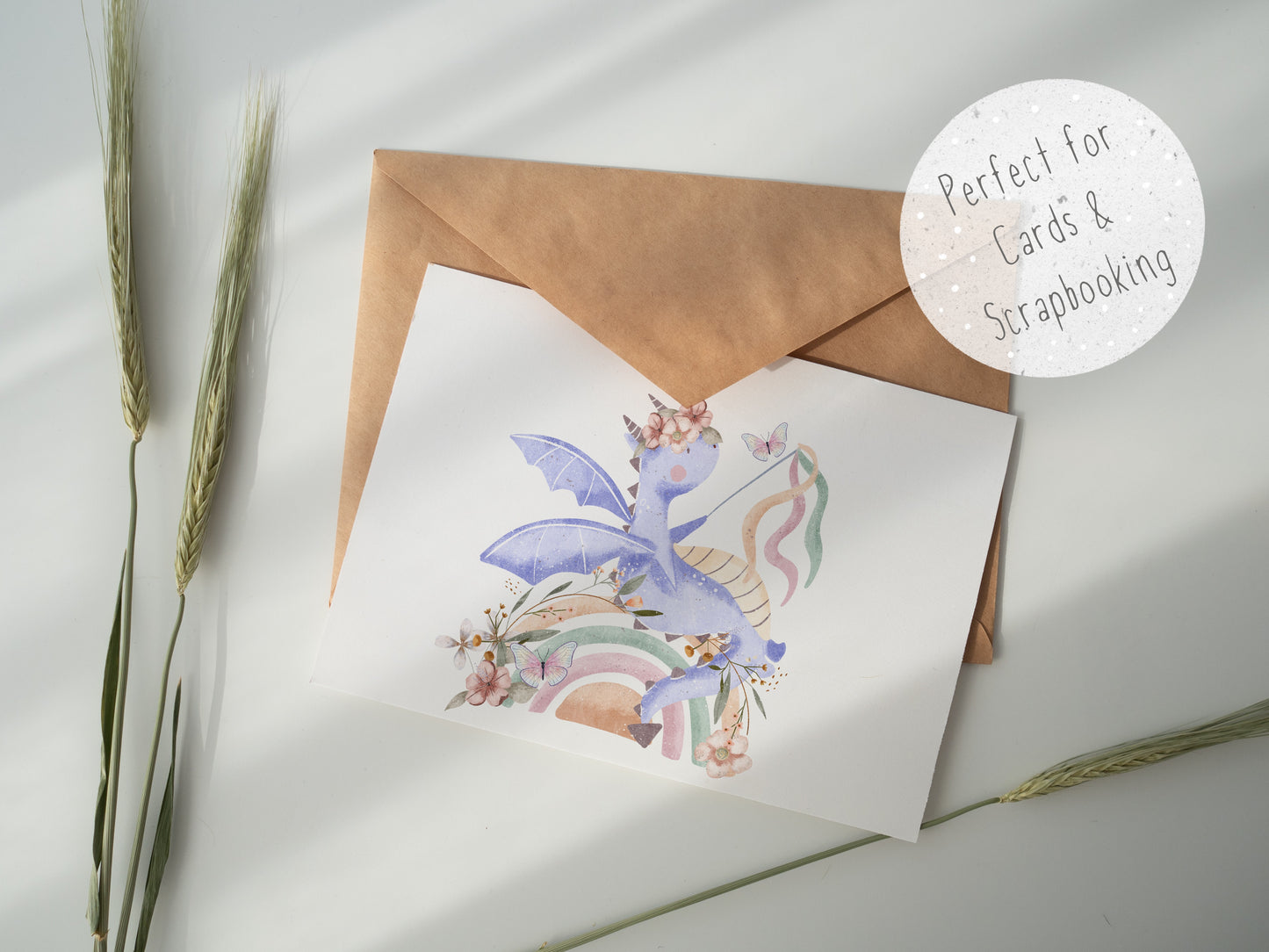 Floral Dragon PNG Set