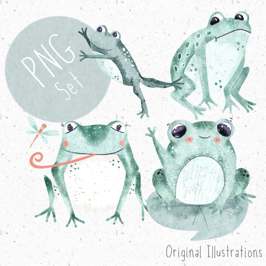 Frog PNG Set