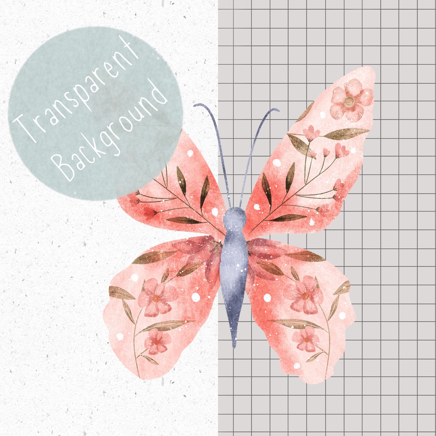 Floral Butterfly PNG