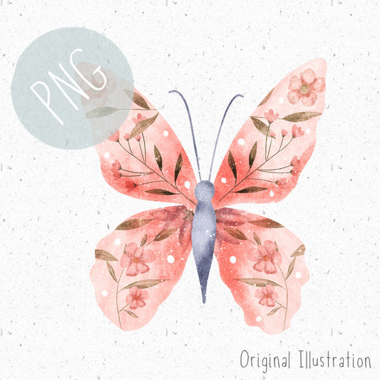 Floral Butterfly PNG