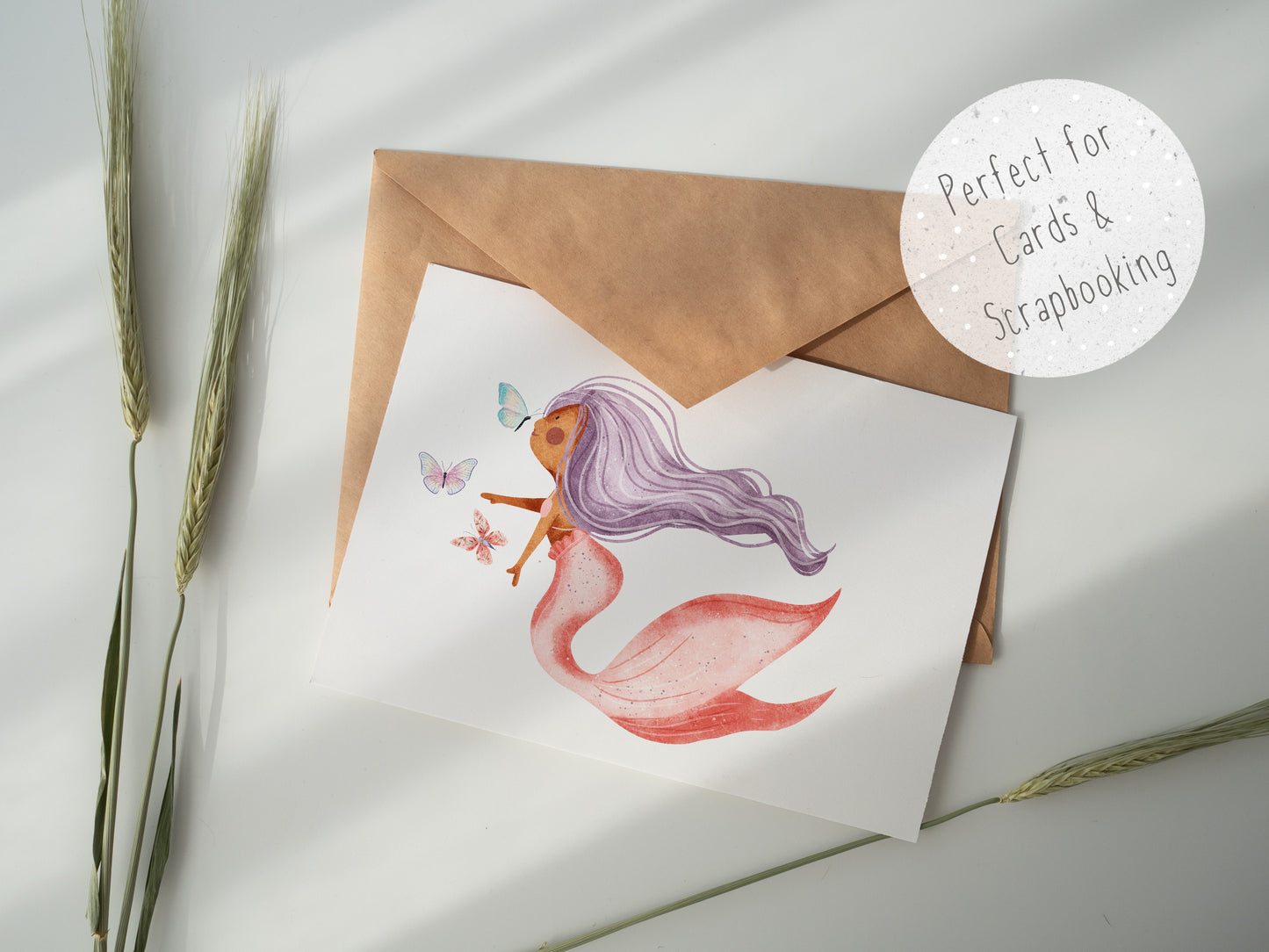 Pastel Mermaid PNG Set