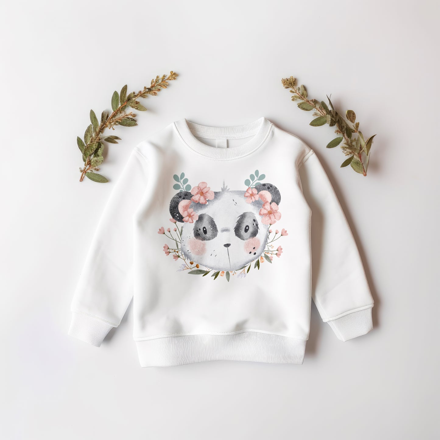 Floral Panda PNG