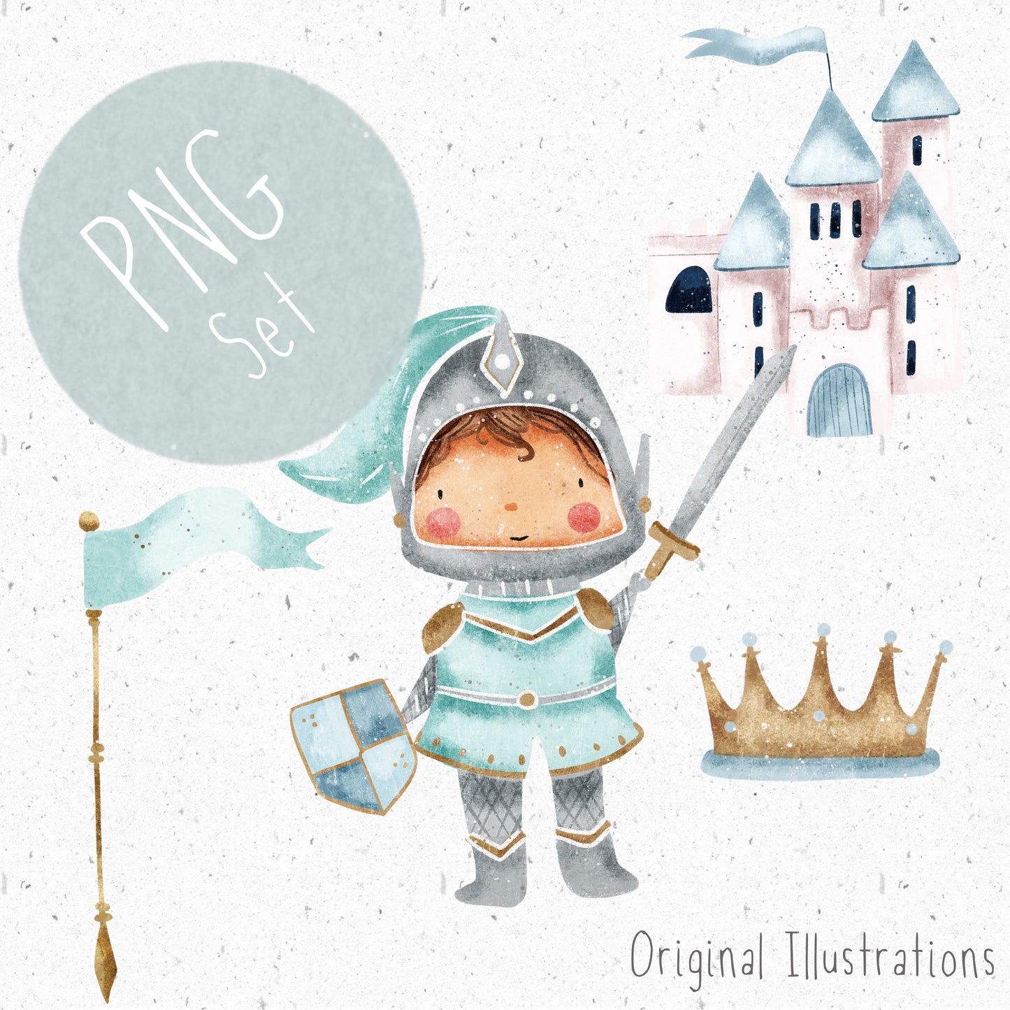 Little Knight PNG Set