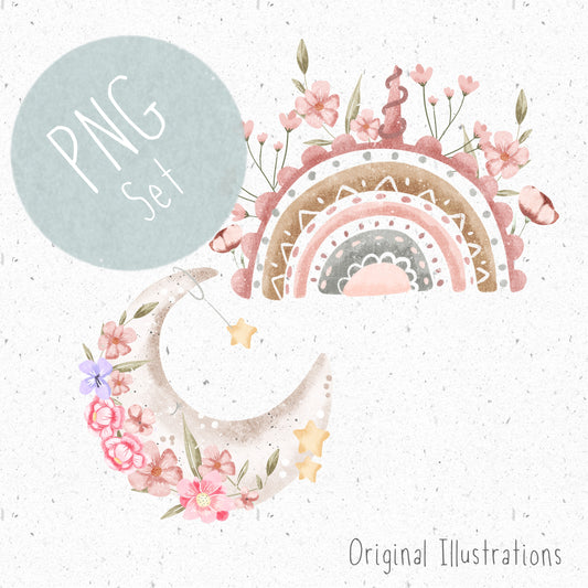 BOHO Space PNG Set