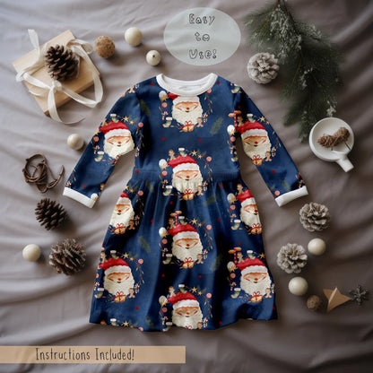 Long Sleeved Christmas Dress Mock-up