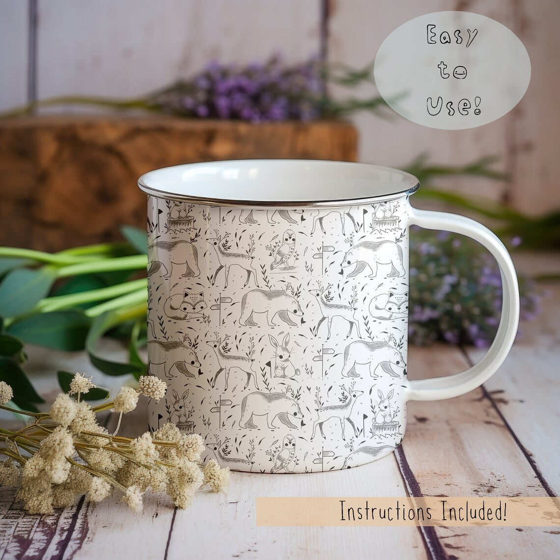 Seamless Pattern Mug Mockup