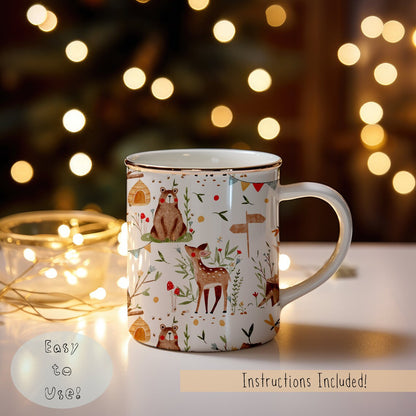 Seamless Pattern Christmas Mug Mockup