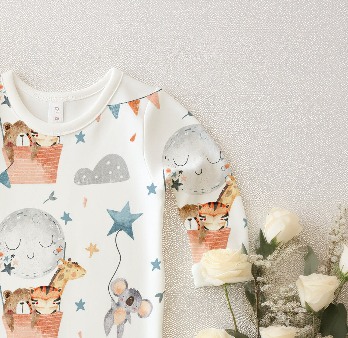 Baby Coverall / Sleepsuit Mockup - Floral Theme