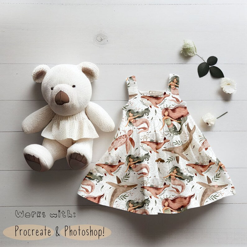 Girls Dress Teddy Mock-up