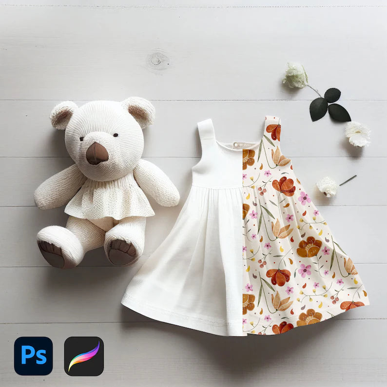 Girls Dress Teddy Mock-up