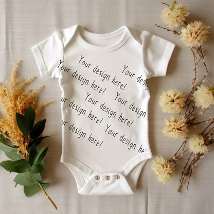 Baby Onesie Boho Mock-up