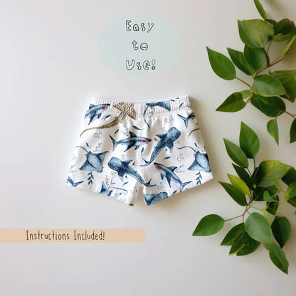 Kids Shorts Leafy Mock-up