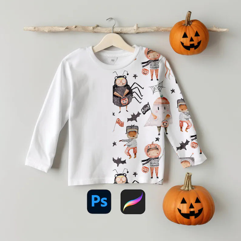 Kids Halloween T-Shirt Mock-up