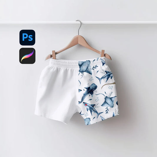 Kids Shorts Hanger Mock-up