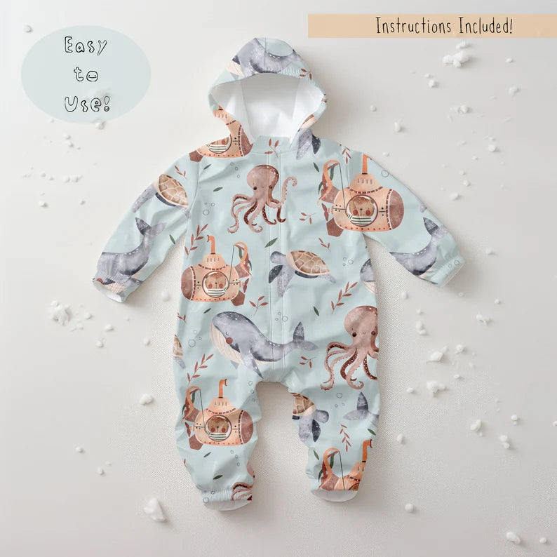 Kids Puddle Suit Mockup