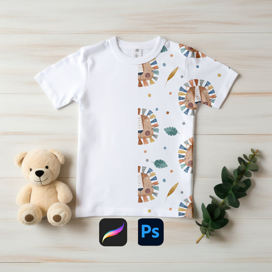 Kids T-Shirt Mockup - Teddy Bear Theme