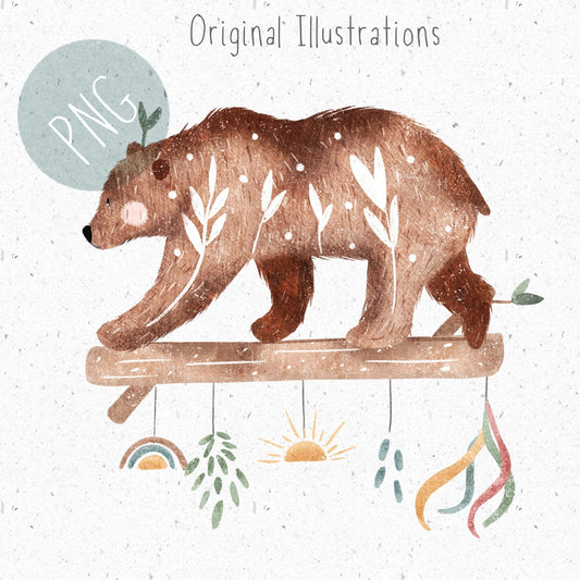 BOHO Bear PNG