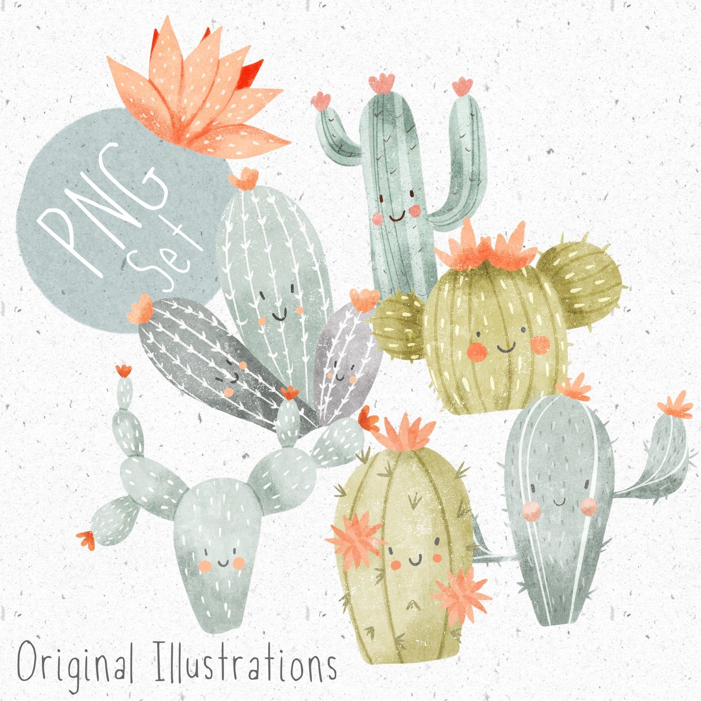 Cacti PNG Set